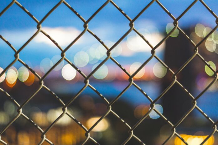 fence with background bokeh