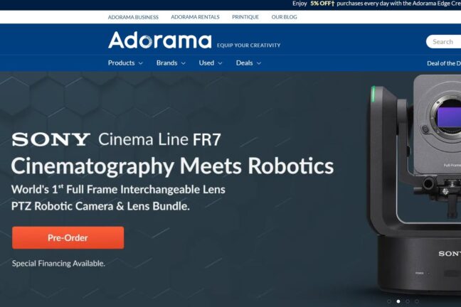 Adorama online store home page