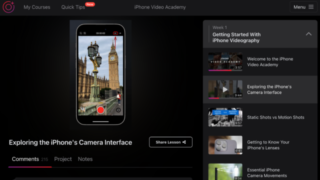 iPhone Video Academy - camera settings