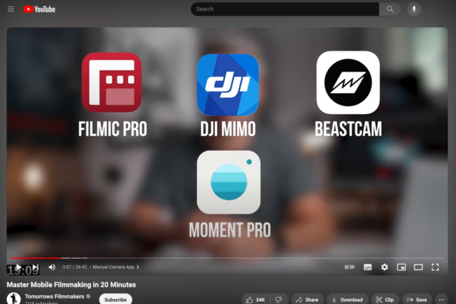 recommended apps mobile filmmaking