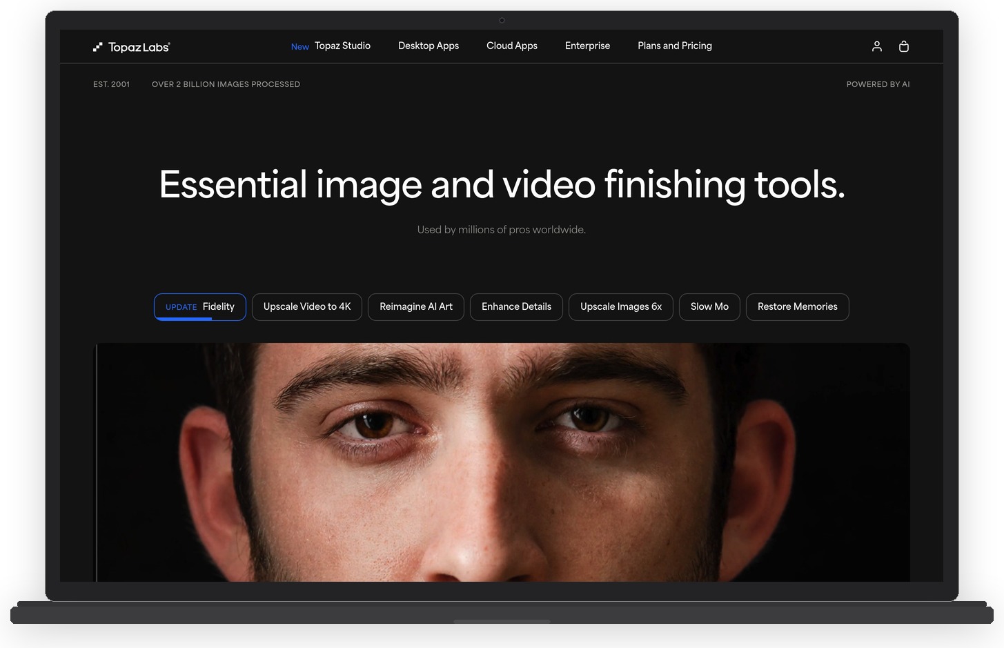 Topaz Labs website showing Topaz Studio subscription bundle